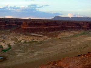 Hite Marina on Utah's Lake Powell, summer 2013. Lake Powell currently holds 45% of its capacity, and Hite, at the northern end of the lake, is unusable as a marina.